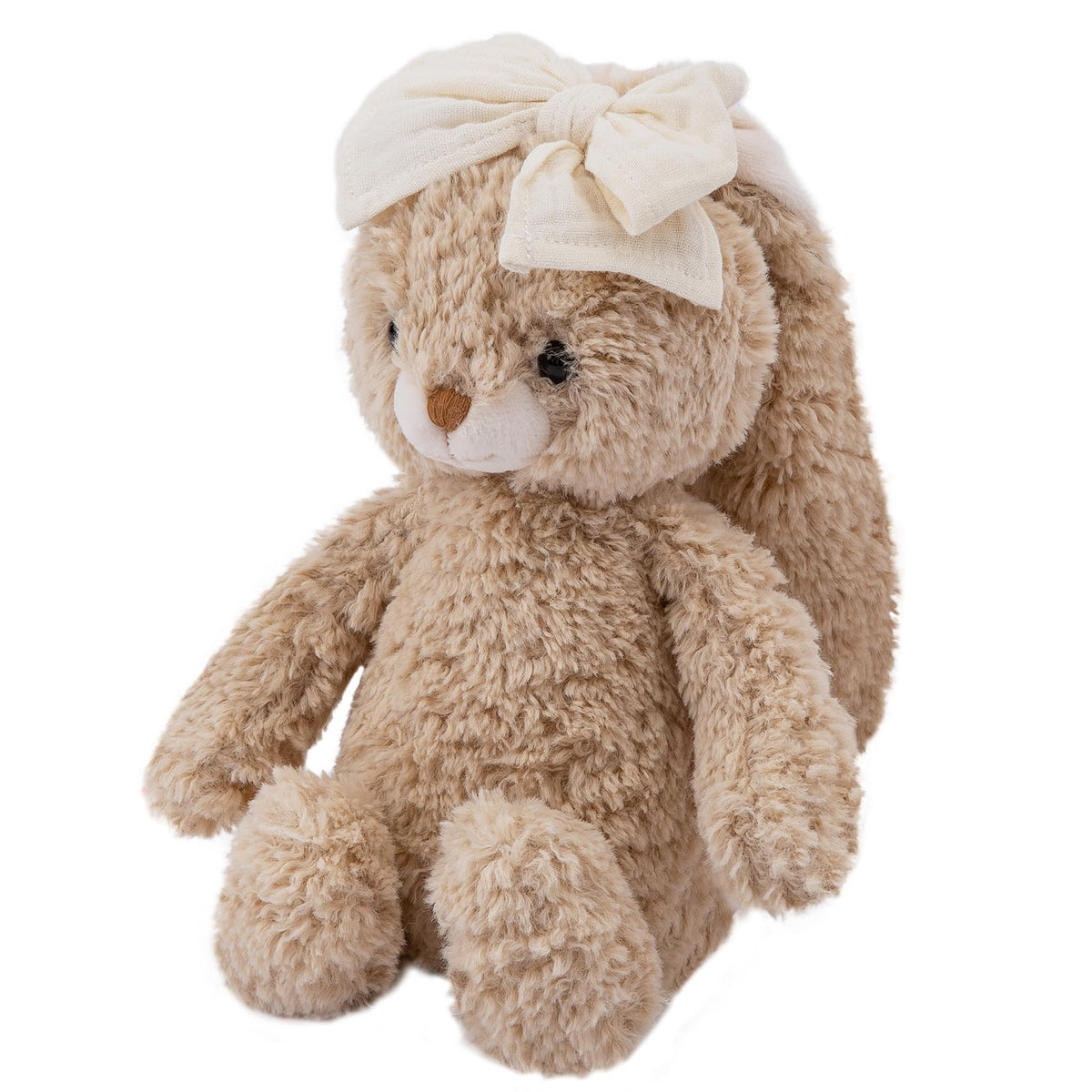 CUDDLE CORNER Bunny cream bow detail, showcasing soft texture and gift-ready charm.