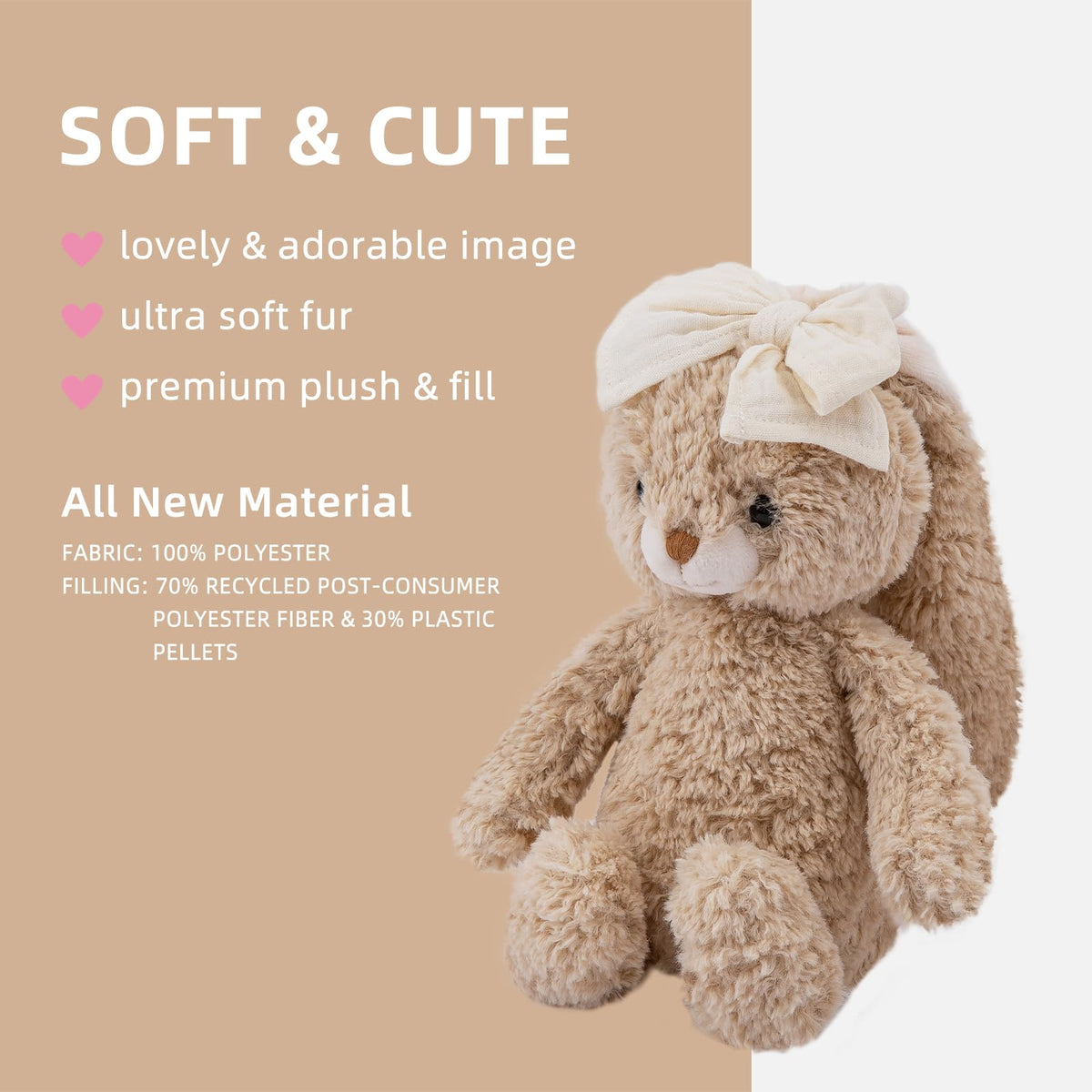 CUDDLE CORNER Bunny gift-ready plush, ideal present for babies and toddlers.