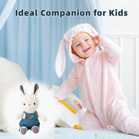 CUDDLE CORNER bunny with recycled polyester fill, eco-friendly and cozy.