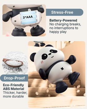 Cuddo Baby Dancing Panda gift-ready box shown for new parents