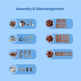CUDNY metal coil puzzle closeup highlighting durability and focus.