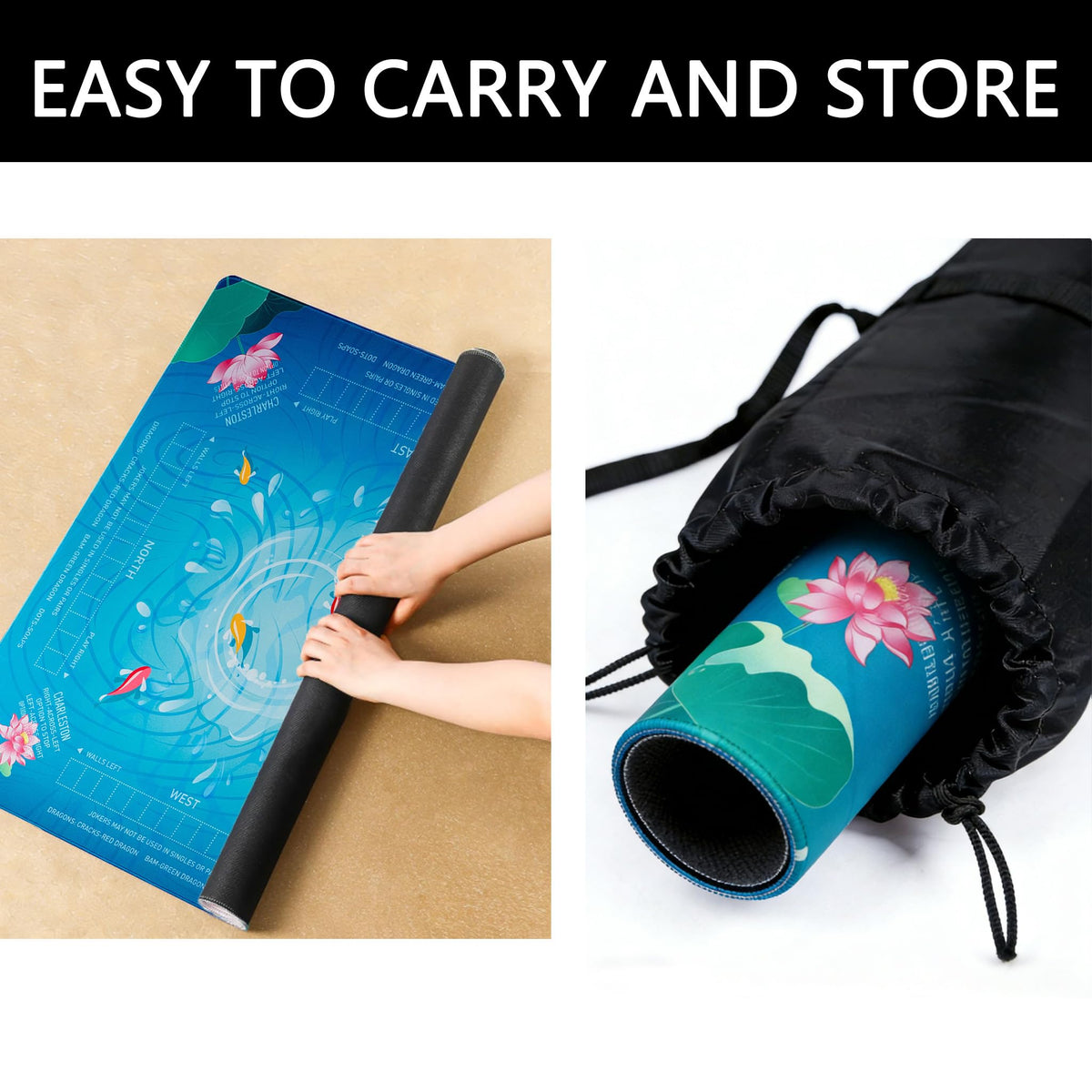 CUFURNIX Mahjong Mat reinforced edges preventing cracking over time