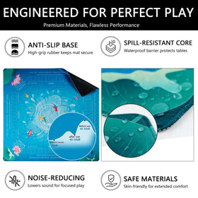CUFURNIX Mahjong Mat rolled with carrying bag for easy transport