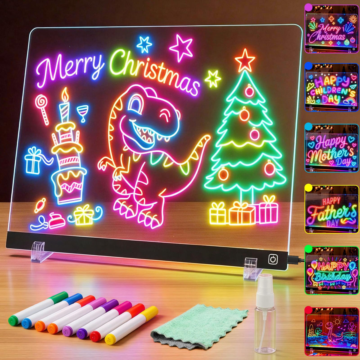 CUJGT Lumiboard with large 13.7x10 inch surface for kids’ art
