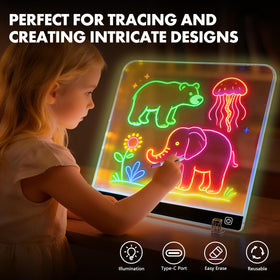 Night light mode brightens a child’s room with CUJGT Lumiboard