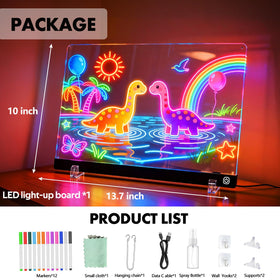 CUJGT Lumiboard in seven colors glows for playful drawings