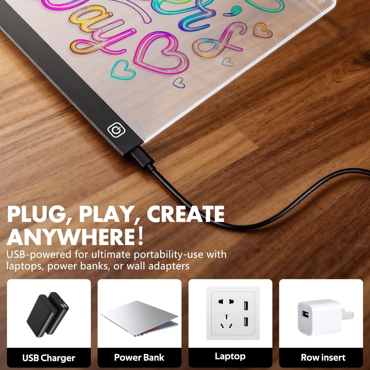 Three modes offer steady, flash, and breathe lighting on CUJGT Lumiboard