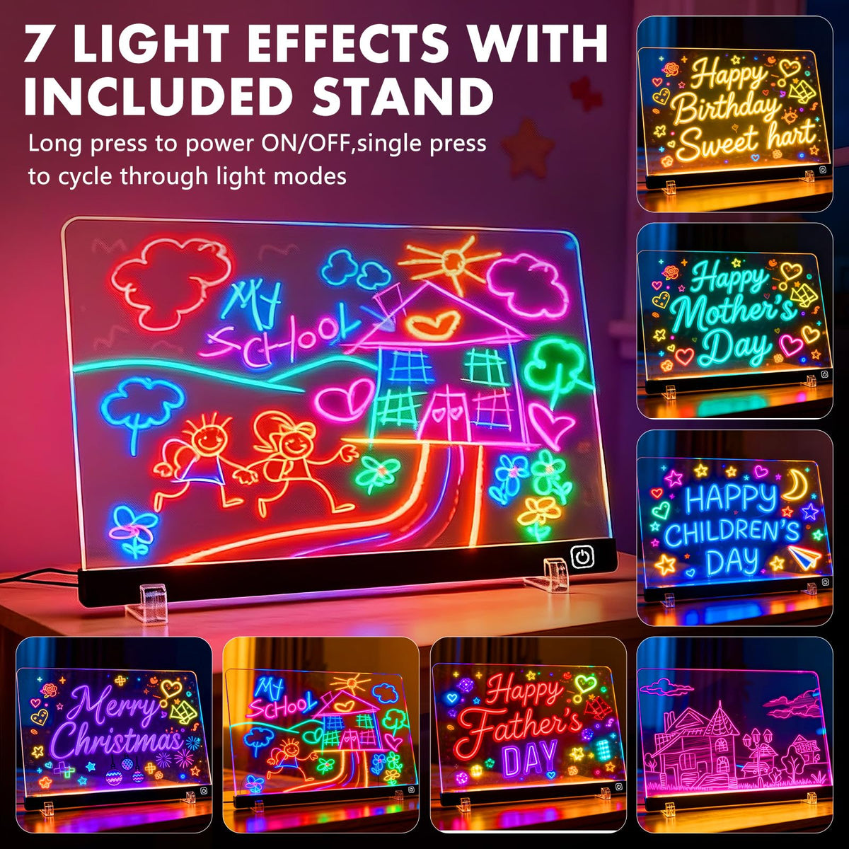 Includes twelve markers for immediate art adventures on CUJGT Lumiboard