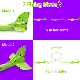 CUKU LED plane in rotate flight mode demonstrating dynamic gliding.