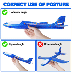 CUKU night flight LED planes add sparkle to evening backyard adventures.