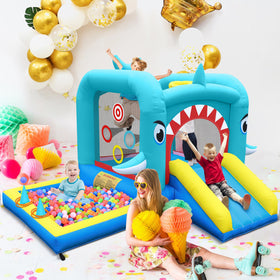 Culaluva bounce house slide feature for energetic outdoor fun and motor skill development