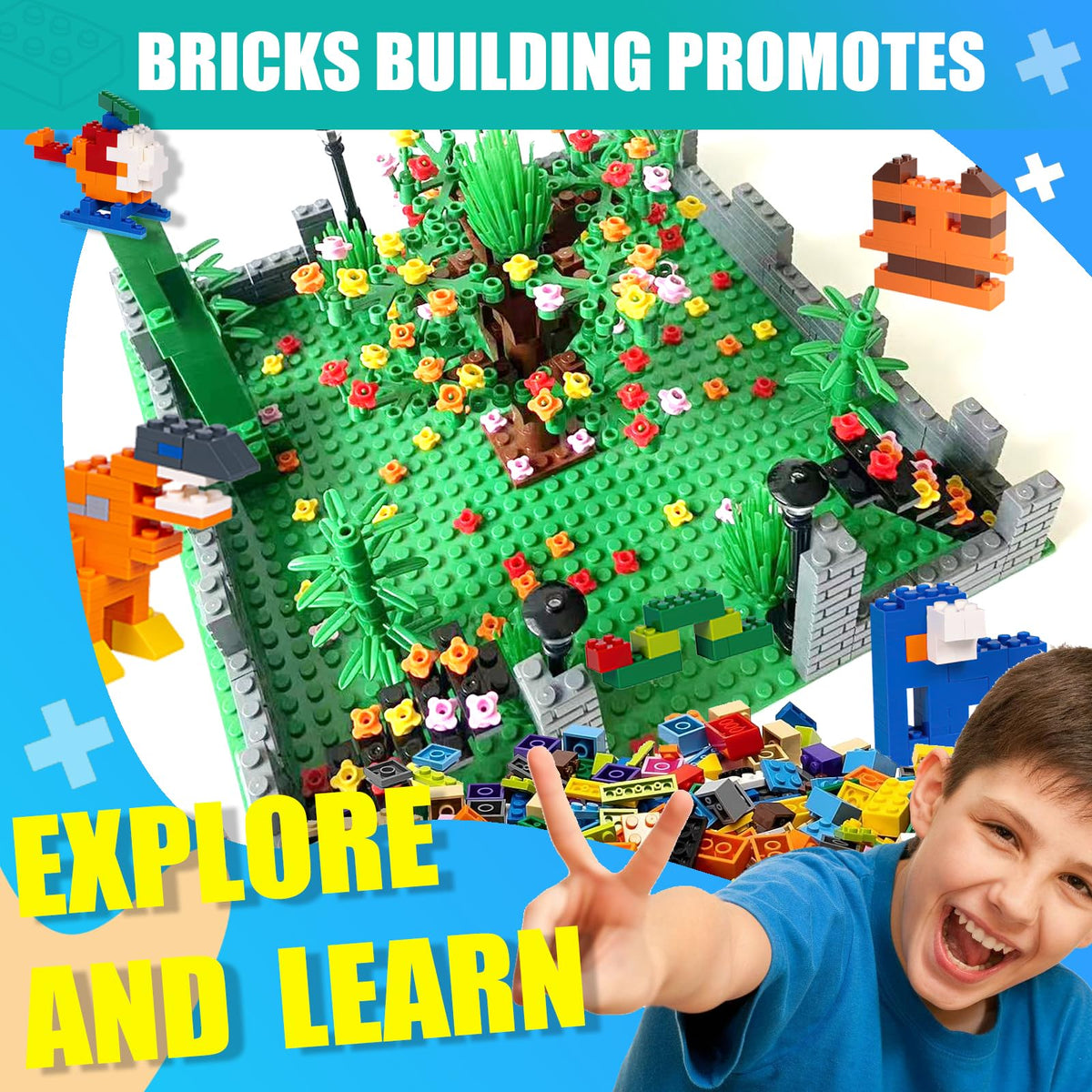 Cumeysnon sticky plates 24x24 studs simplify stable builds and reassembly.