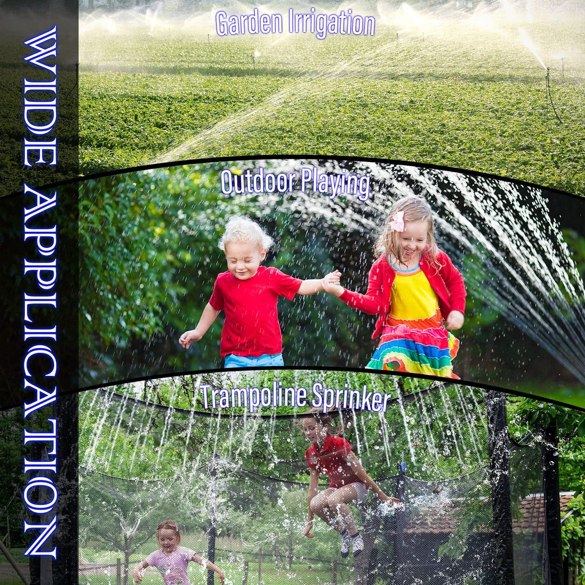 Cunhill cable ties bundle helps fast, secure installation around the trampoline frame.
