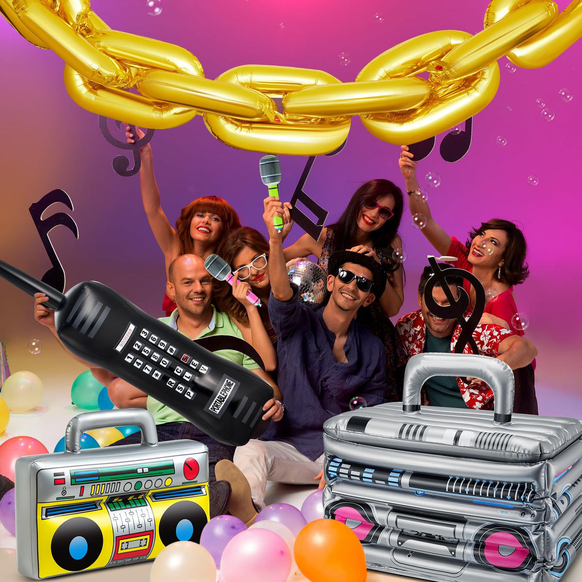 Cunhill inflatable microphones cue energetic hip hop party vibes