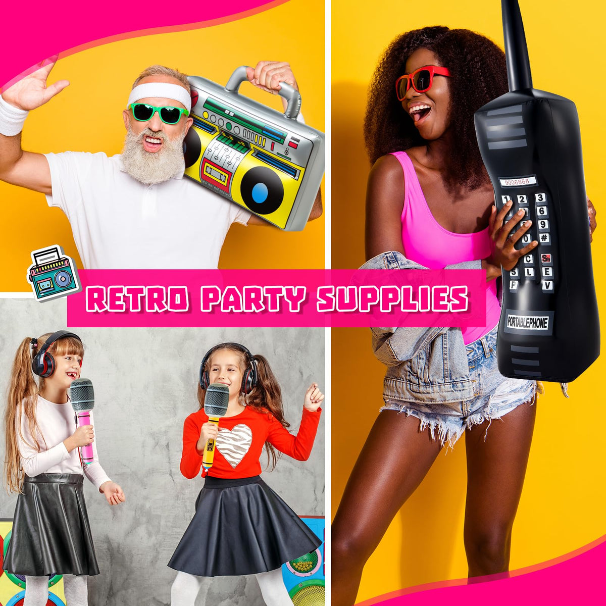 Cunhill retro hip hop decor set creates immersive nostalgia