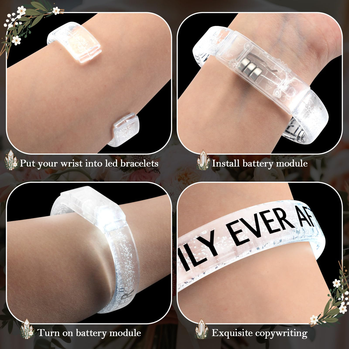 Cunno night wedding accessory bracelets glow on the dance floor