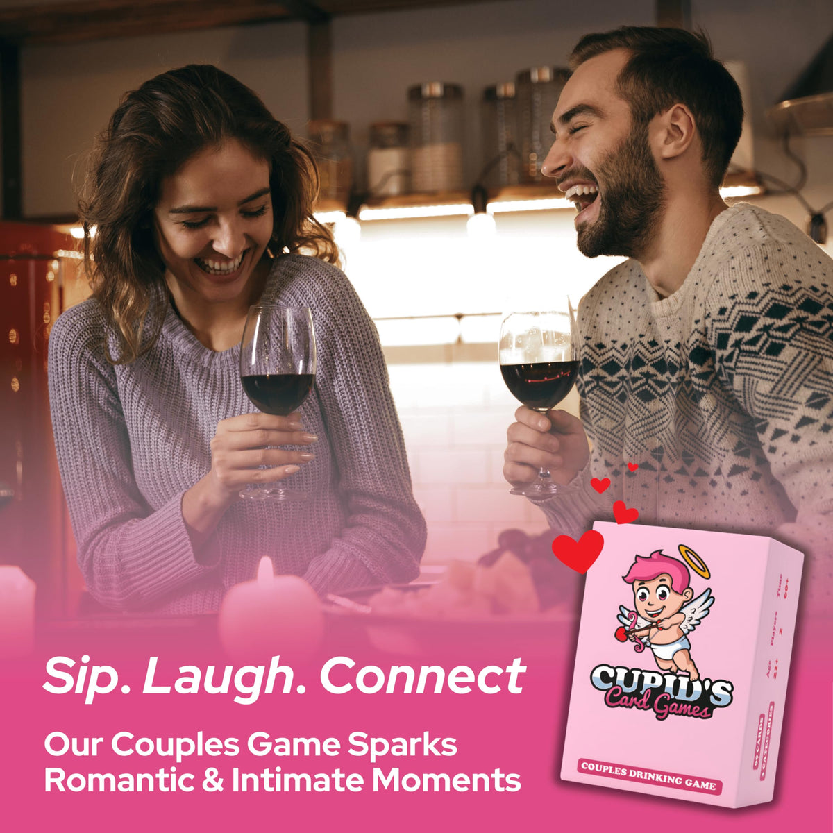 Cupid's Card Games conversation-starters spark meaningful chats during date night.