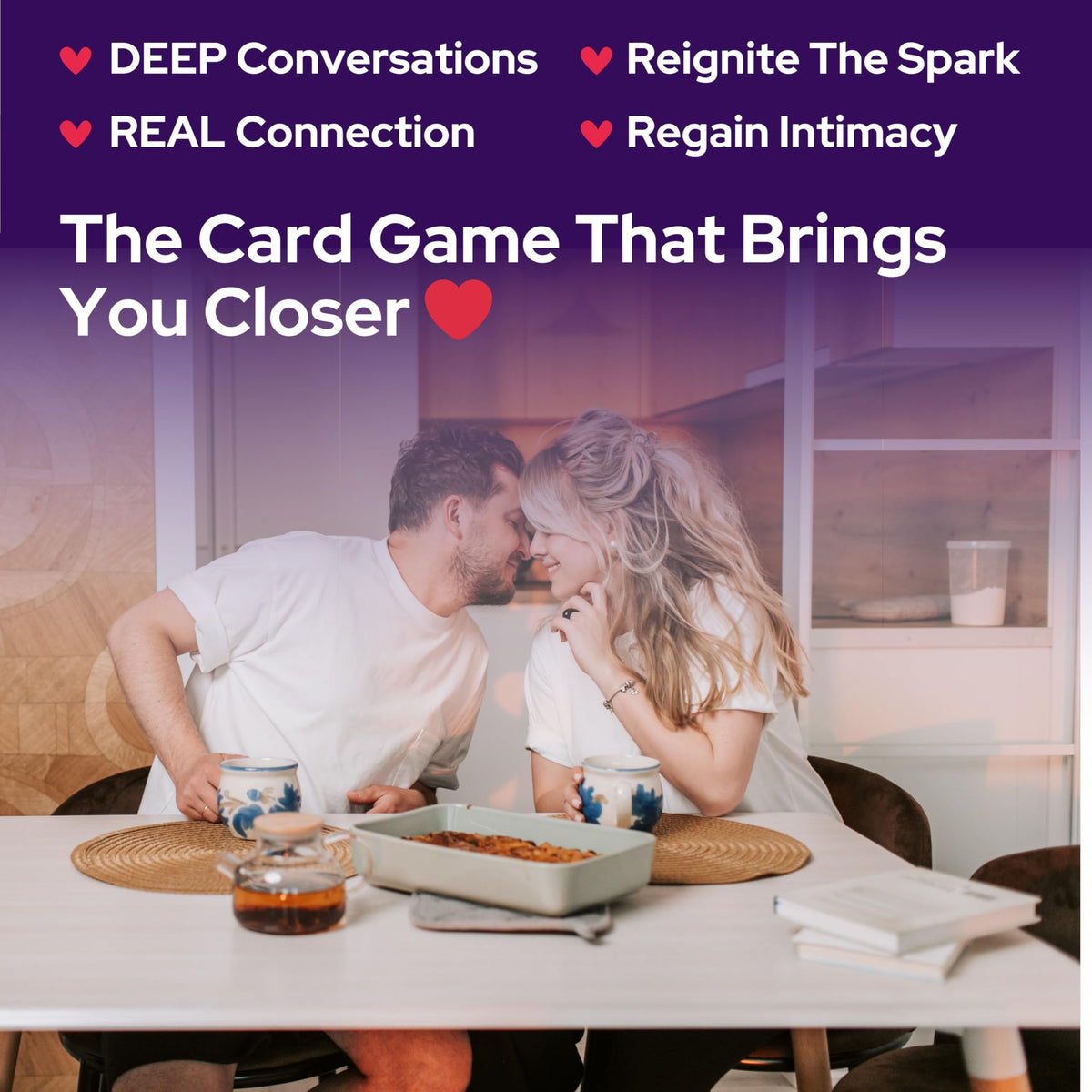 Cupid's Card Games question cards spread, sparking meaningful conversations and deeper connection