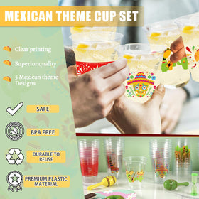 CUPLOOV fiesta cups 12oz llama design perfect for fun photos