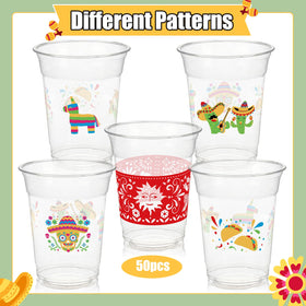 CUPLOOV Fiesta Cups 12oz tacos pattern boosts festive drinkware appeal