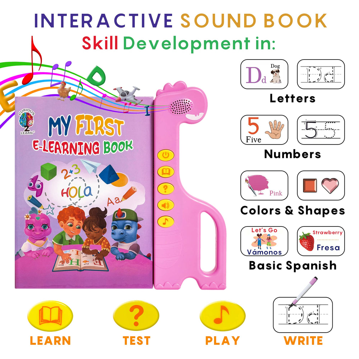 Gift-ready Curious 2 Learn ABC Sound Book packaging for holiday gifting.