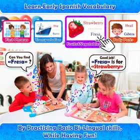 Curious 2 Learn engaging sounds capture a child's attention.