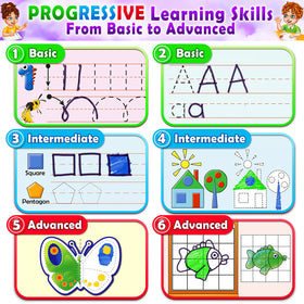 Curious 2 Learn tracing pages shown to develop fine motor skills and pencil control
