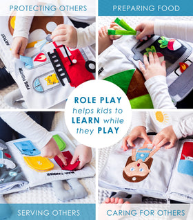 Curious Columbus Quiet Book removable elements encourage hands-on exploration.
