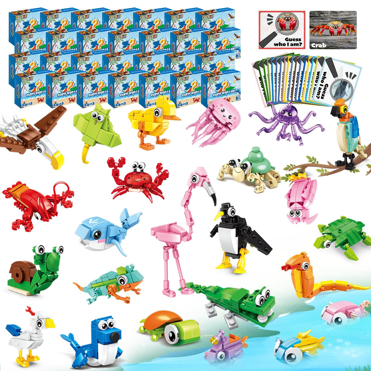 Custoduy 24-packs party favors for kids with vibrant colors for gift bags