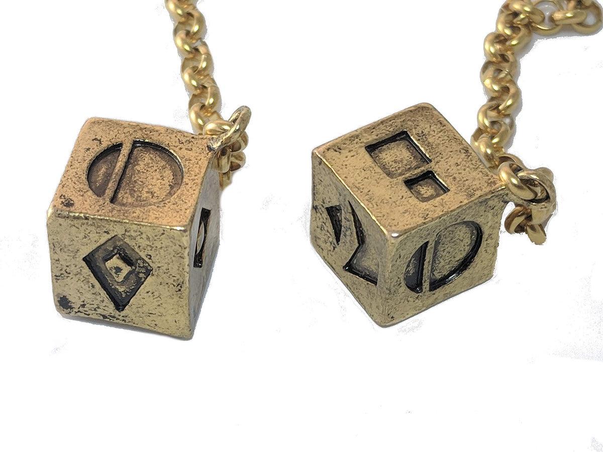 Custom 3D Stuff Smuggler's Dice crafted from zinc alloy with gold plating