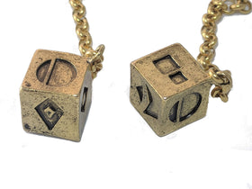 Custom 3D Stuff Smuggler's Dice crafted from zinc alloy with gold plating