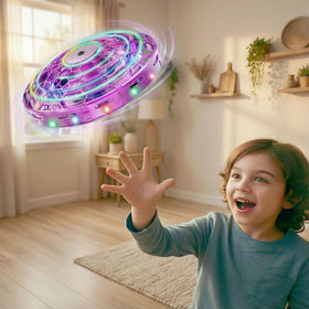 cutasato TSM005 UFO drone launch shows easy toss-to-fly start for kids