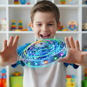 Cutasato TSM005 UFO toy indoor flight with LED lights for safe, engaging play