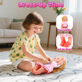 Cute Stone baby doll bottle and pacifier for realistic feeding play.