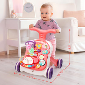 CUTE STONE adjustable speed wheel supports baby pacing during early steps.