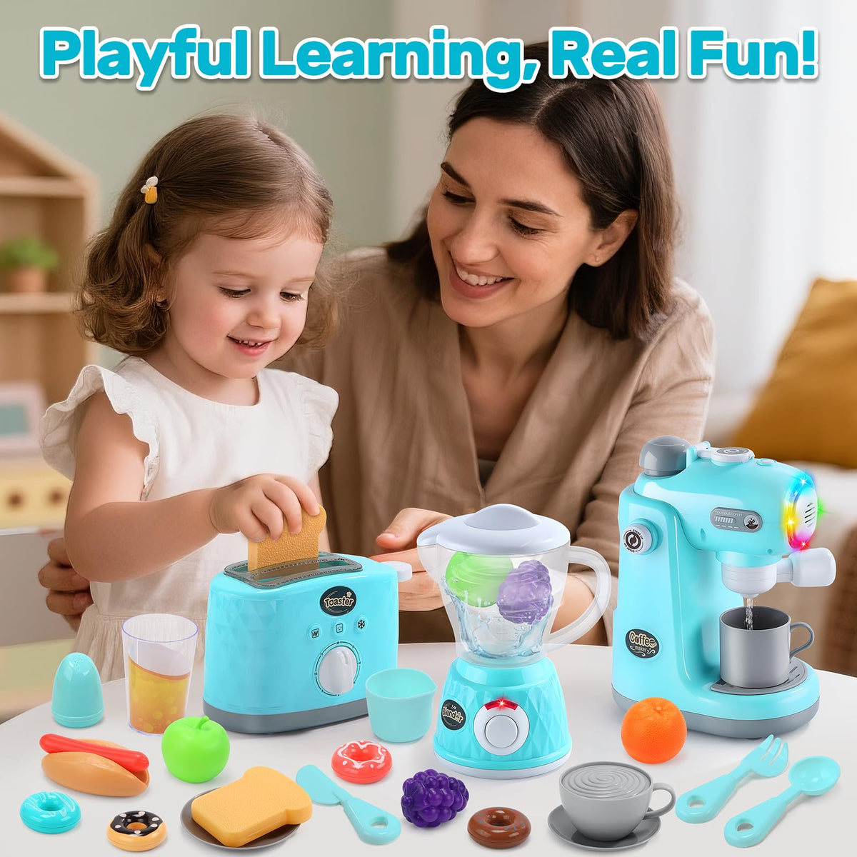 CUTE STONE blender with rotating blade sparks creative mixing and fine motor skills