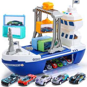 CUTE STONE cargo ship crane for imaginative play and fine motor practice.