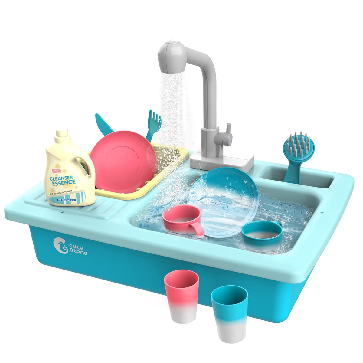 Cute Stone color-changing sink toy front view for engaging imaginative play