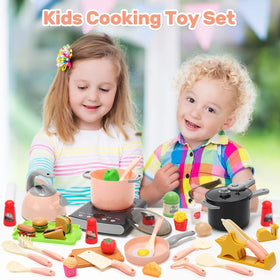 CUTE STONE cookware pots and pans enabling imaginative play and fine motor practice