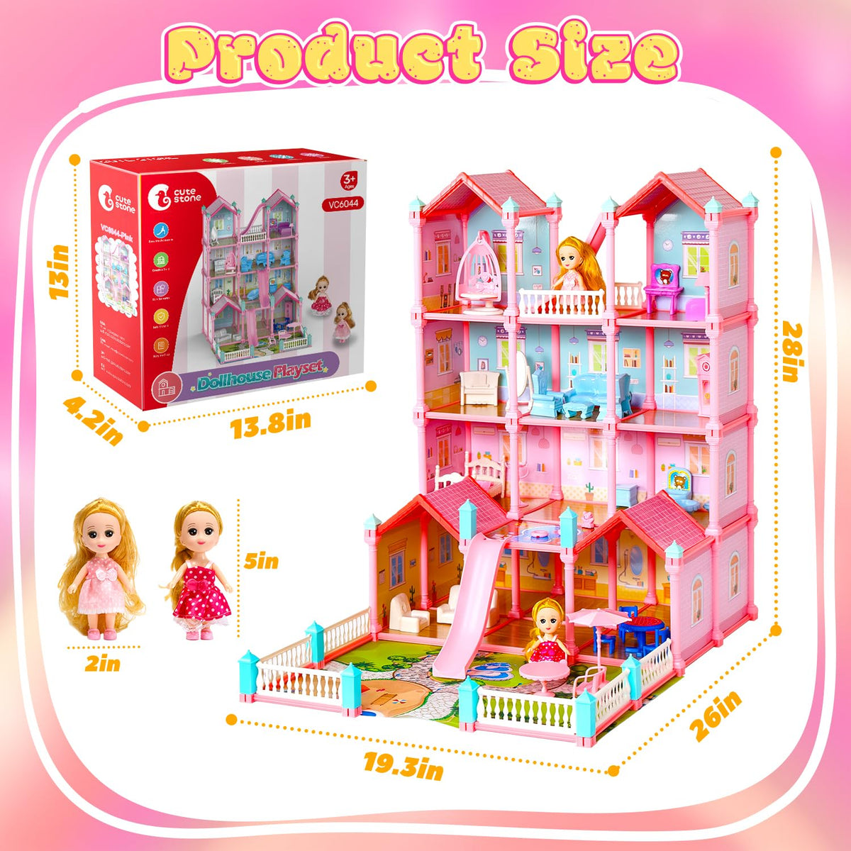 CUTE STONE safe ABS plastic construction for durable, non-toxic play.