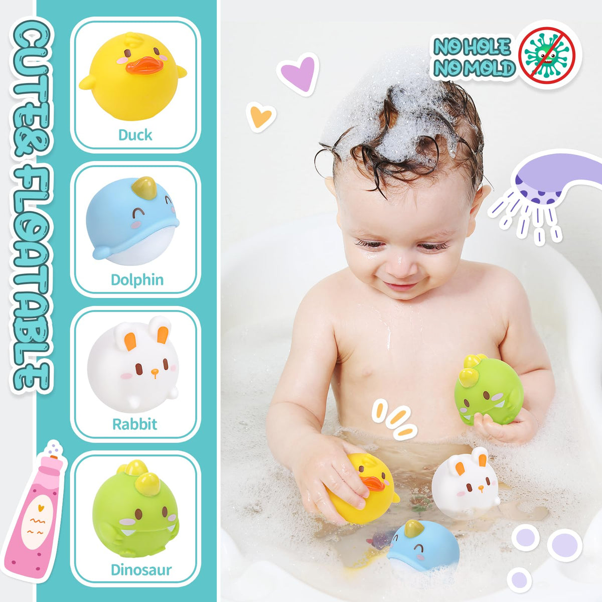 CUTE STONE elephant spray water for engaging bath play