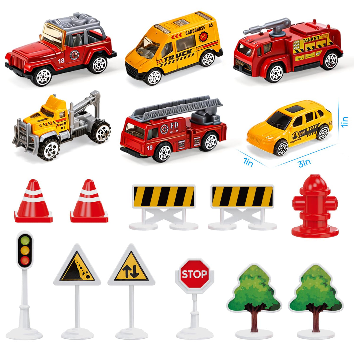 Cute Stone foldable city map and signs encourage planning playtime