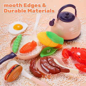 Cute Stone food-prep-and-serving highlights versatile pretend kitchen activities for kids.