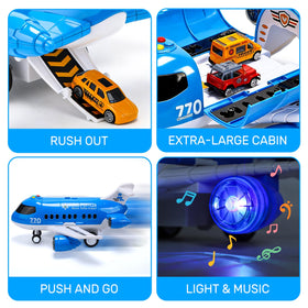Cute Stone friction-powered plane moves freely for active, screen-free fun