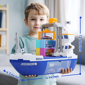 CUTE STONE gantry crane lift enables kids to move containers with hands-on coordination.