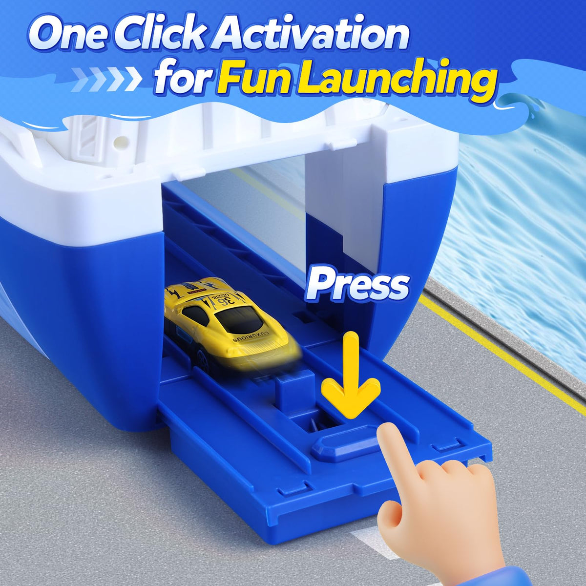 CUTE STONE compact toy boat designed for safe indoor use.