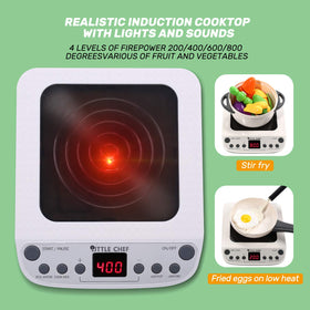 CUTE STONE induction cooktop with lights for realistic kitchen role play.