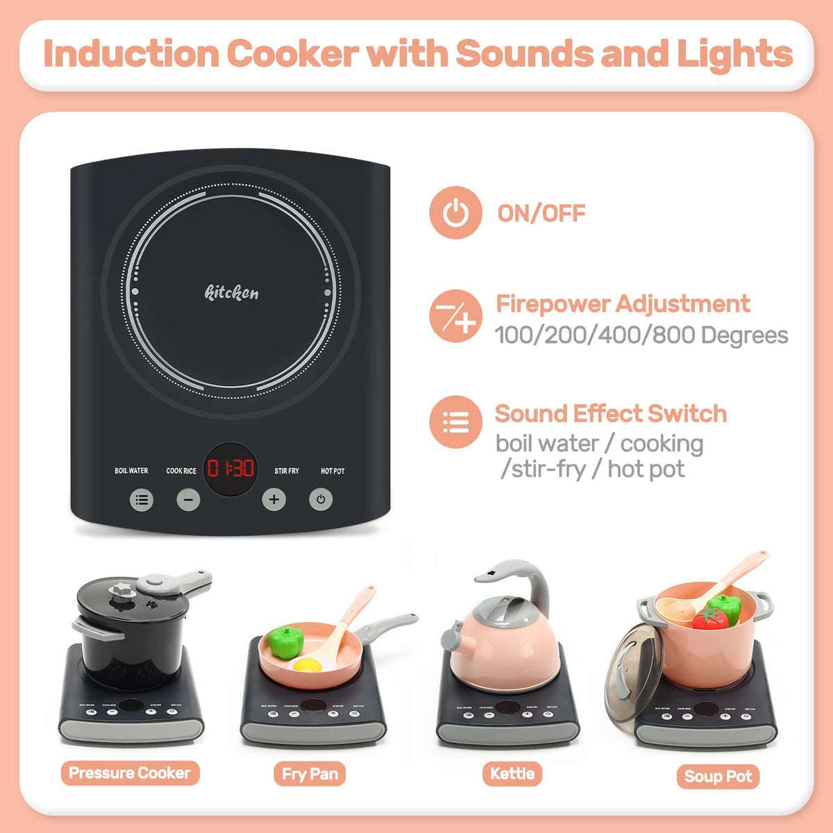CUTE STONE toy kettle adding authentic sounds for immersive playtime
