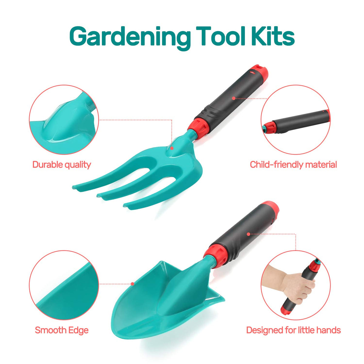 CUTE STONE kids double hoe; perfect for weeding and bed shaping
