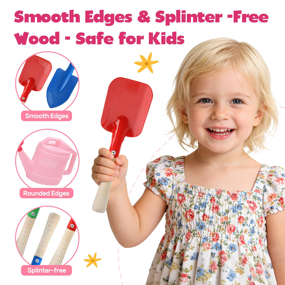 CUTE STONE child shovel encourages digging and discovery in sand or soil.